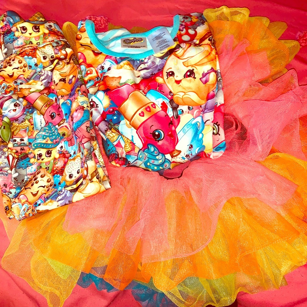 Girls leggings matching shirt and tutu size 6